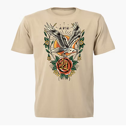 AMH Flower Hawk T-Shirt (Beige)